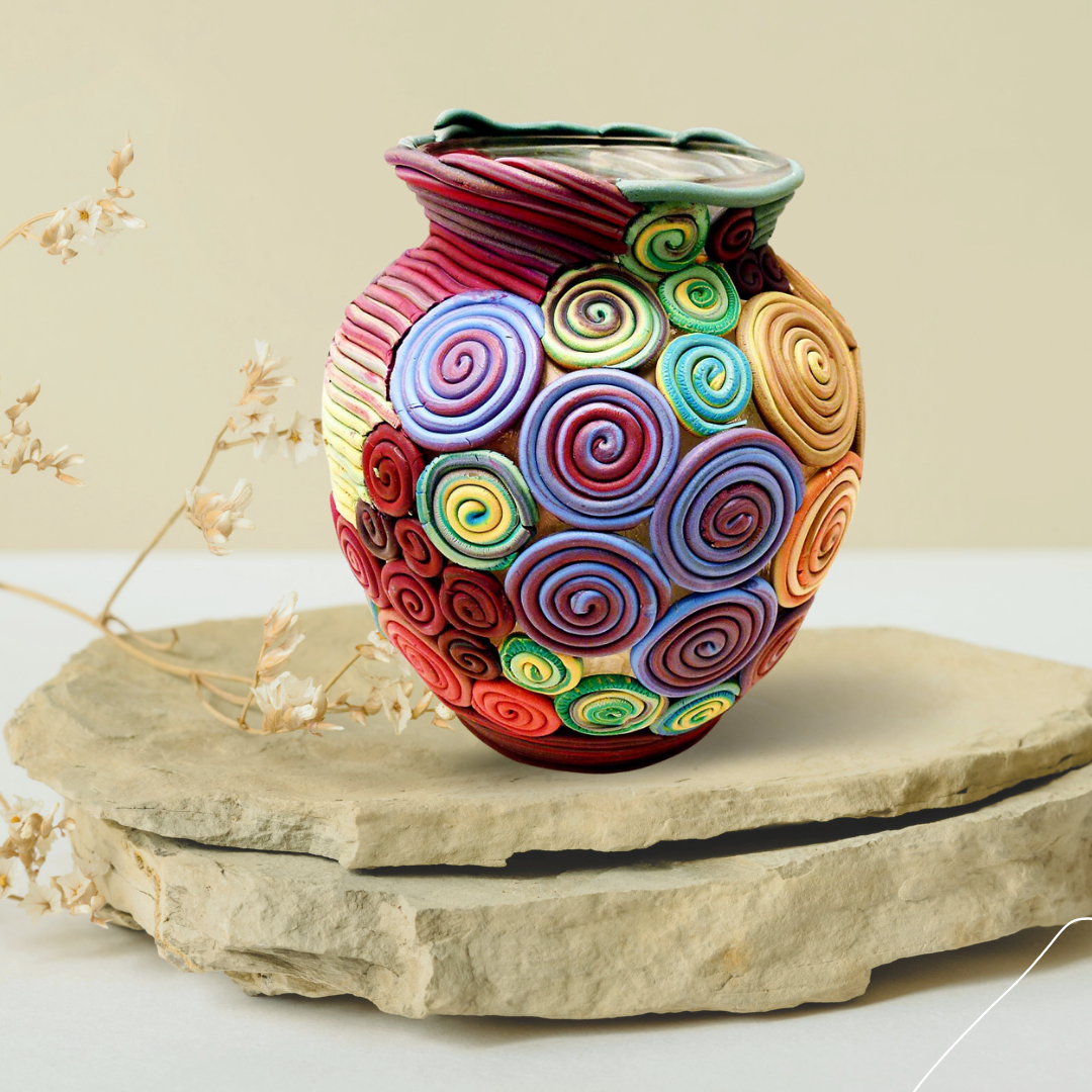 Handmade Flower vase multi color